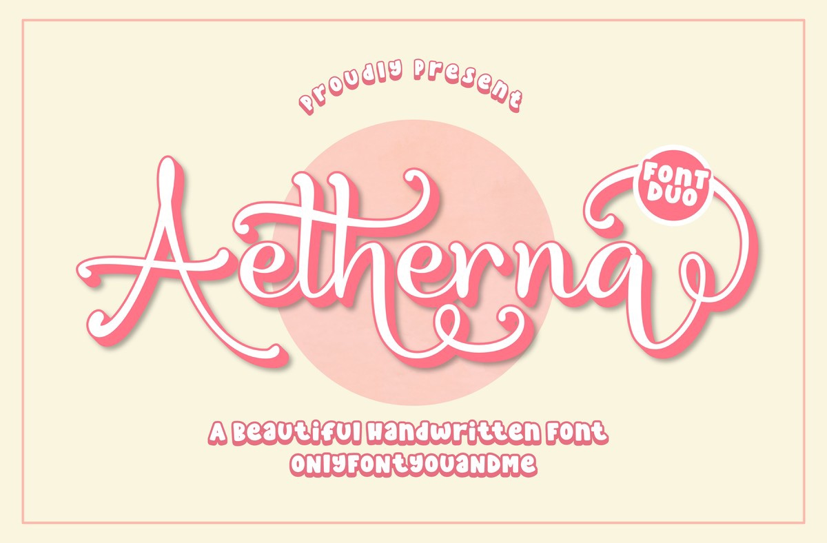 Font Aetherna & Sunny Mirage
