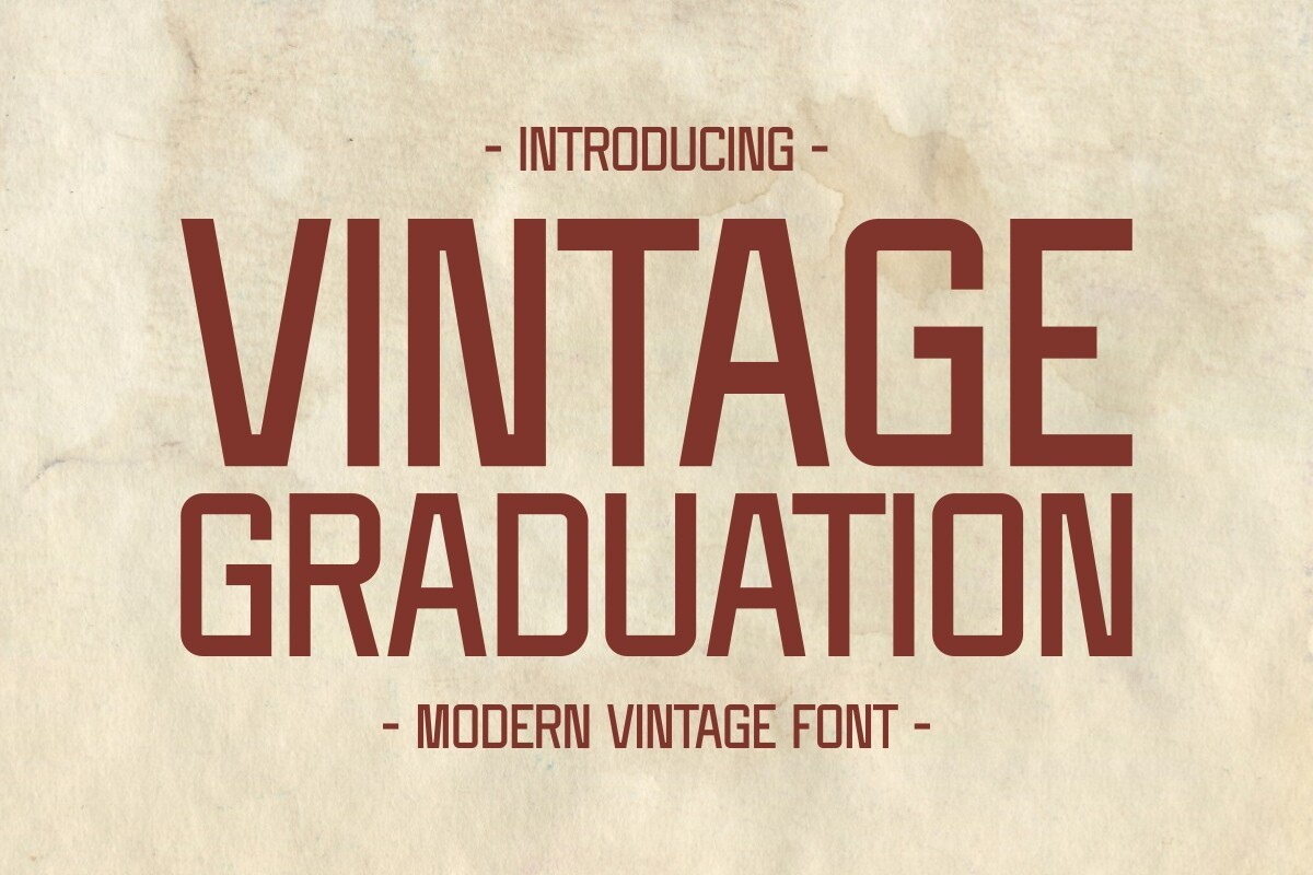 Font Vintage Graduation