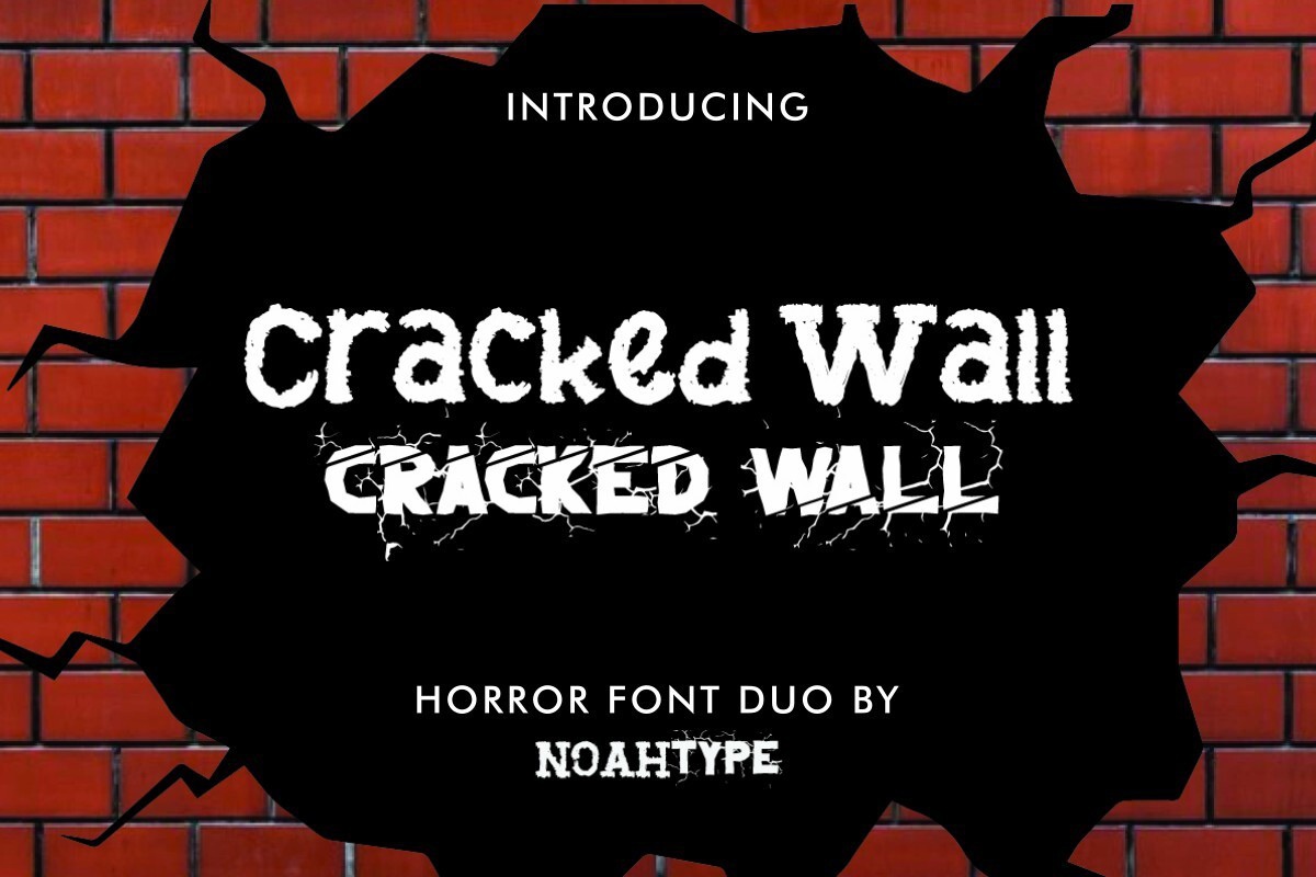 Font Cracked Wall