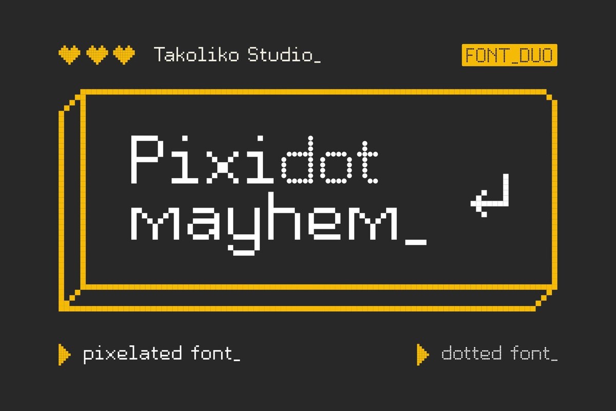 Font Pixidot Mayhem