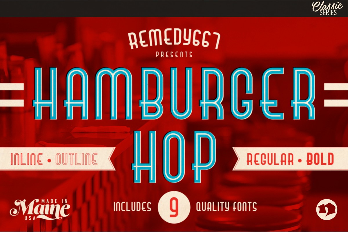 Font Hamburger Hop