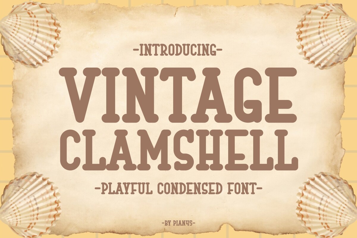 Font Vintage Clamshell