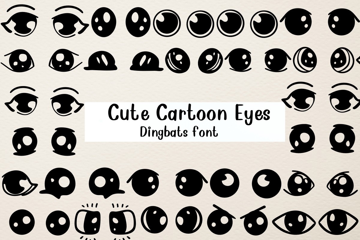 Font Cute Cartoon Eyes
