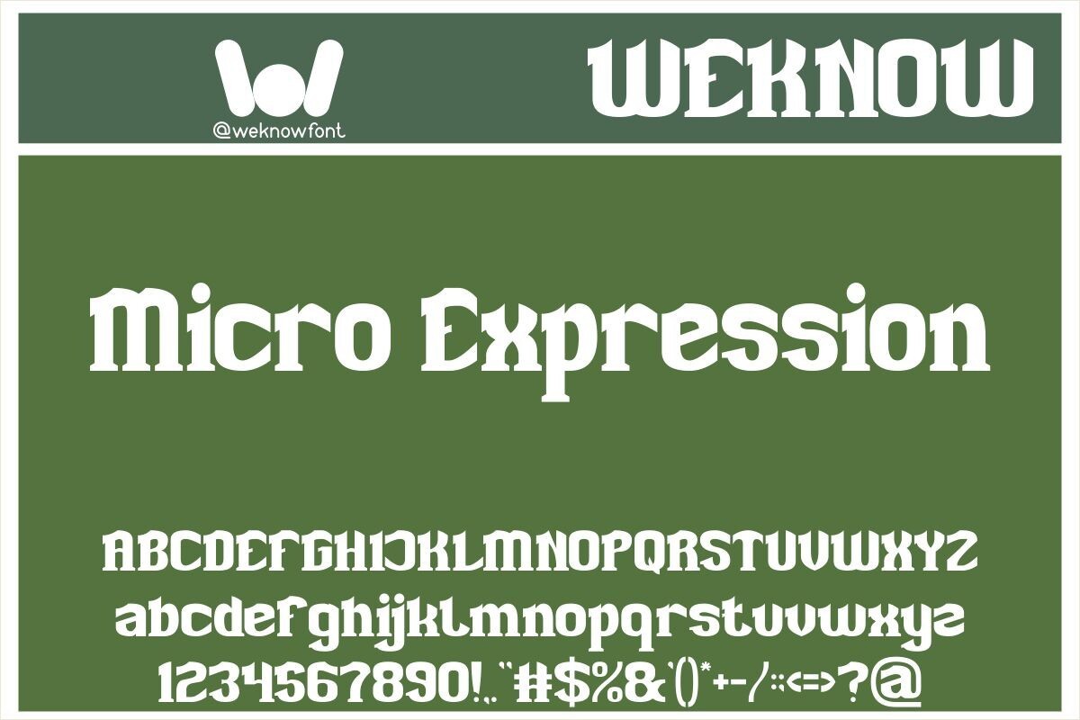 Font Micro Expression