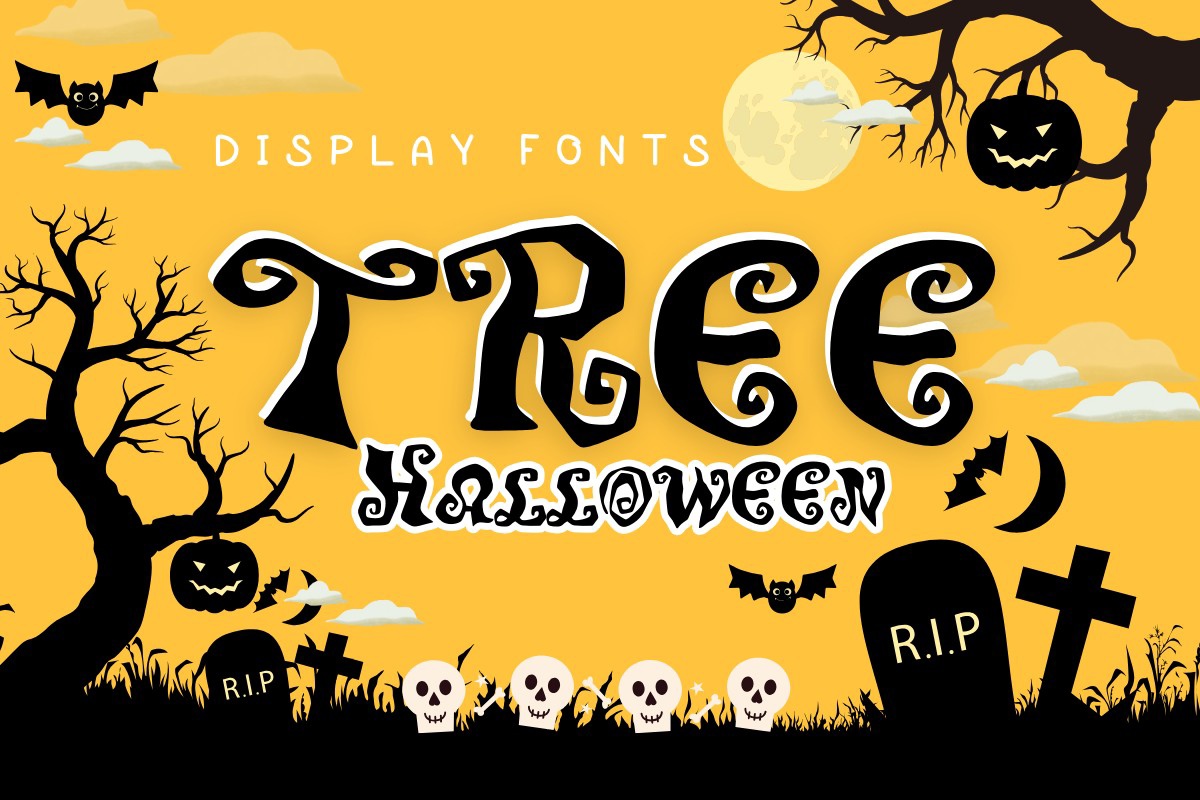 Font Tree Halloween