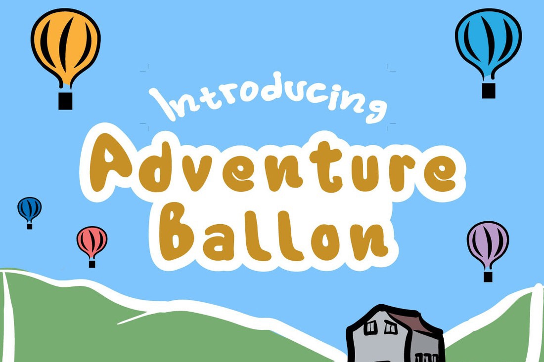 Font Adventure Ballon