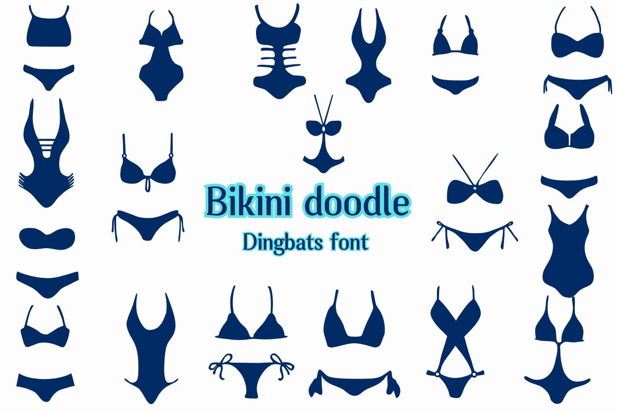 Font Bikini Doodle