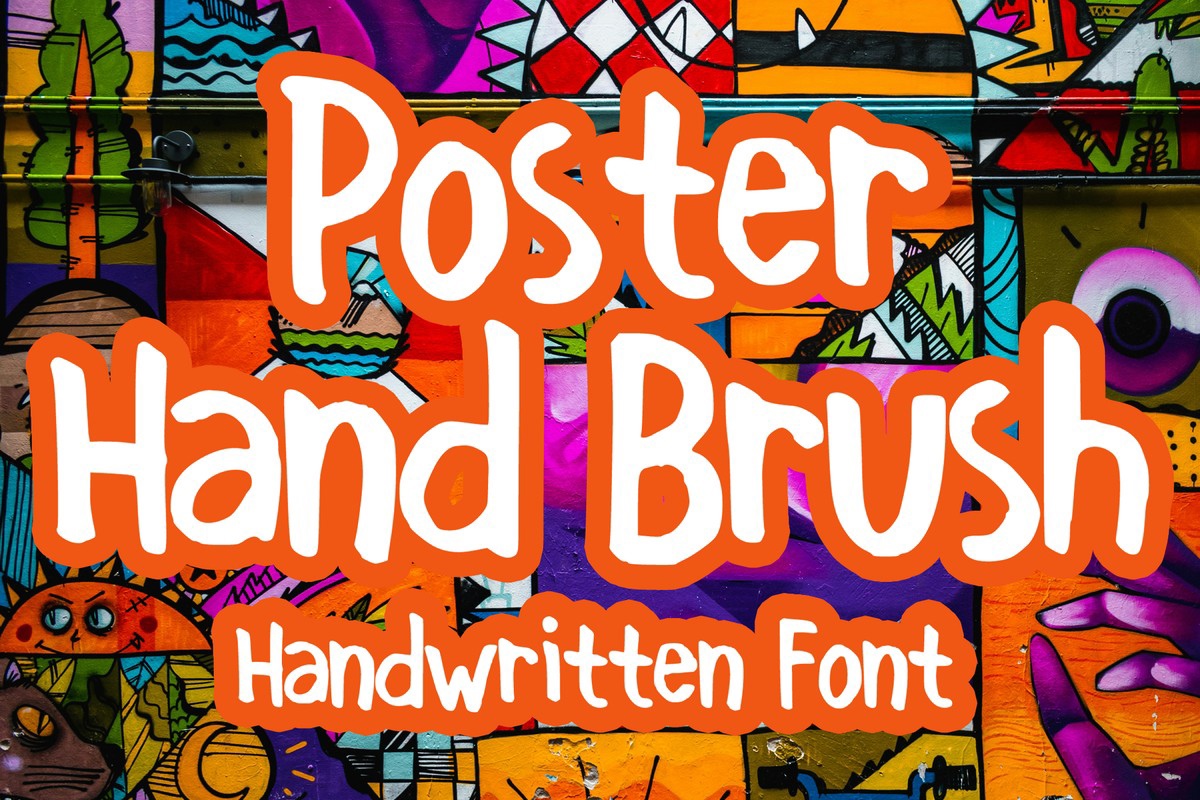 Font Poster Hand Brush
