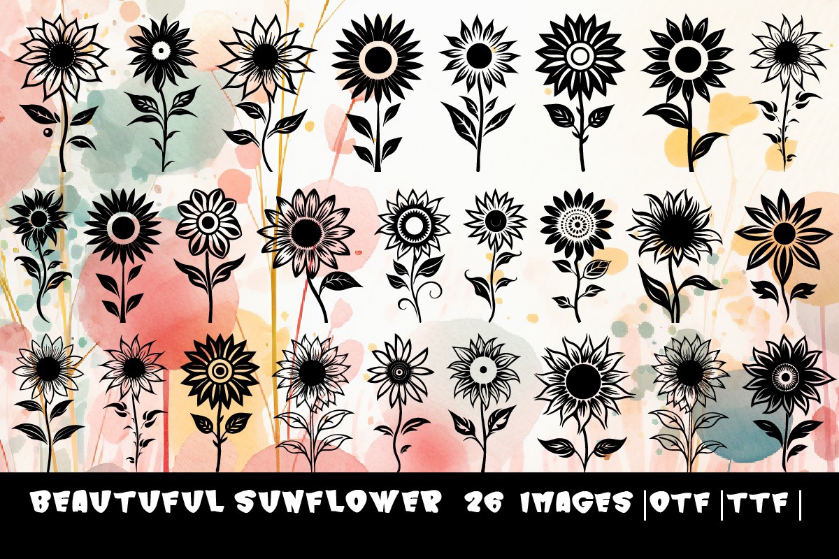 Font Beautiful Sunflower