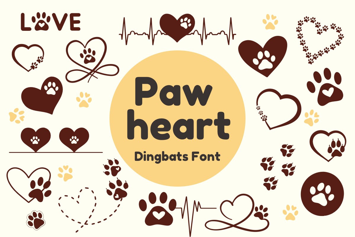 Font Paw Heart