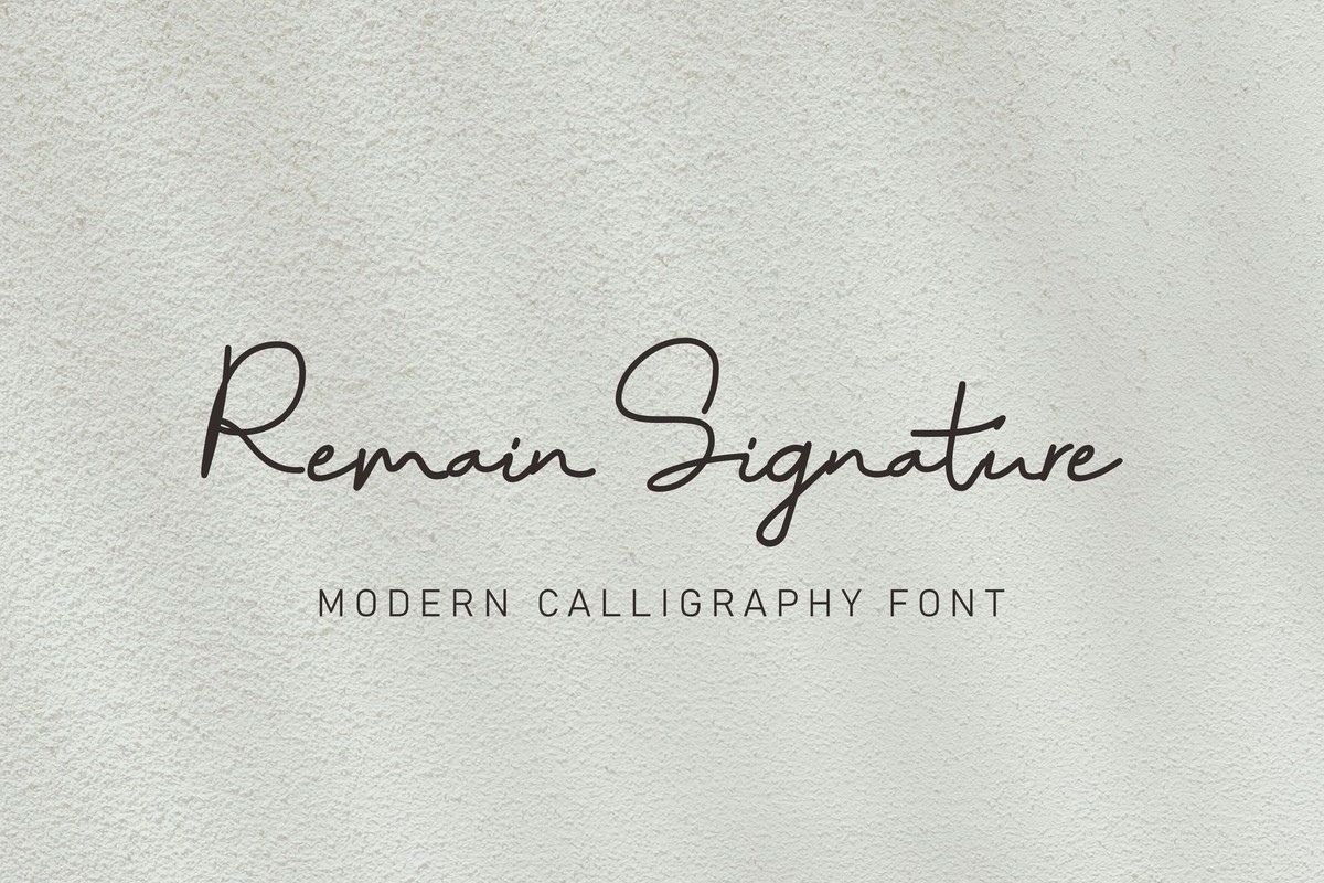 Font Remain Signature