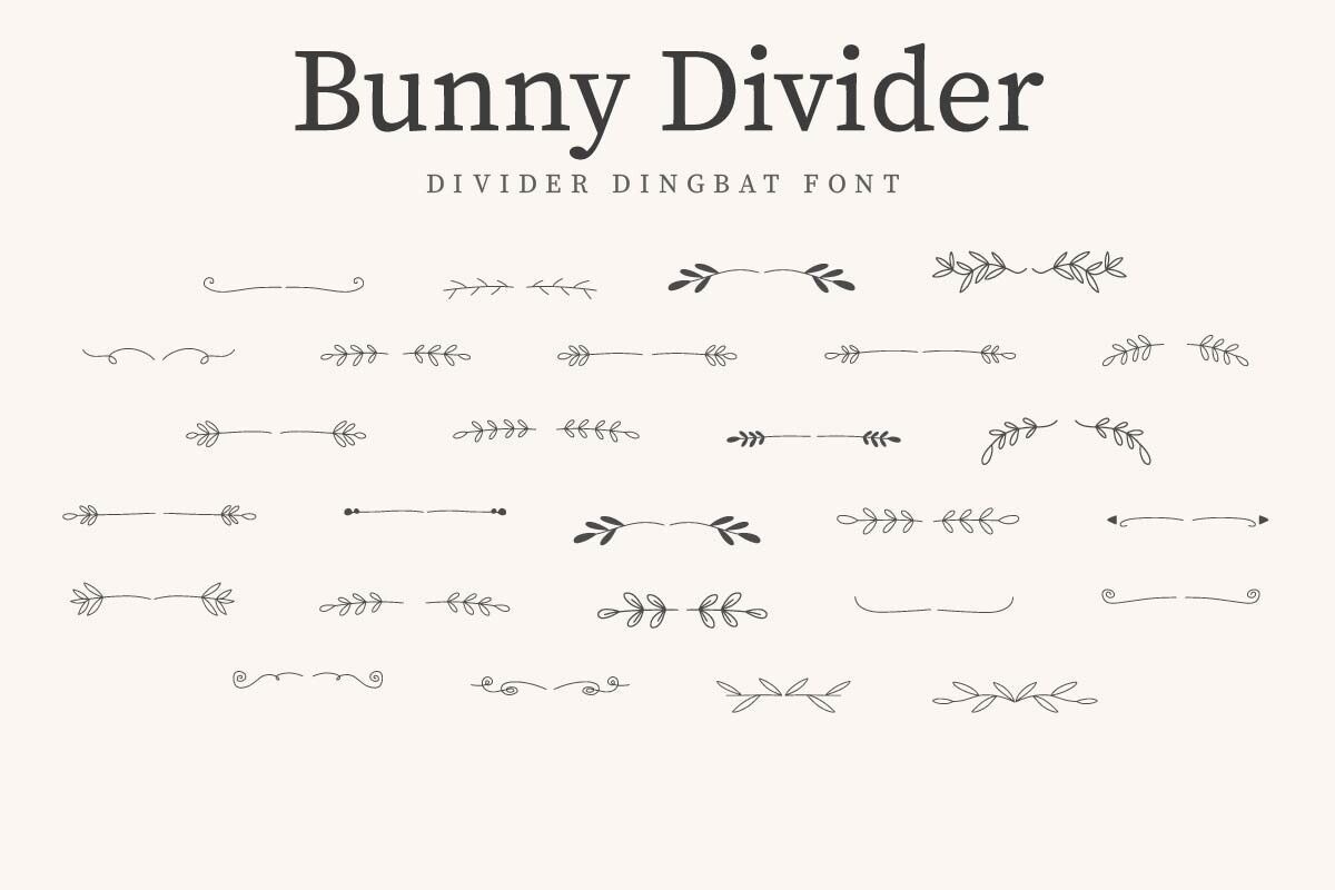 Font BunnyDivider