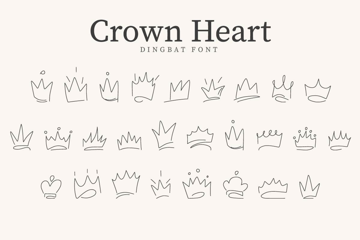 Font CrownHeart
