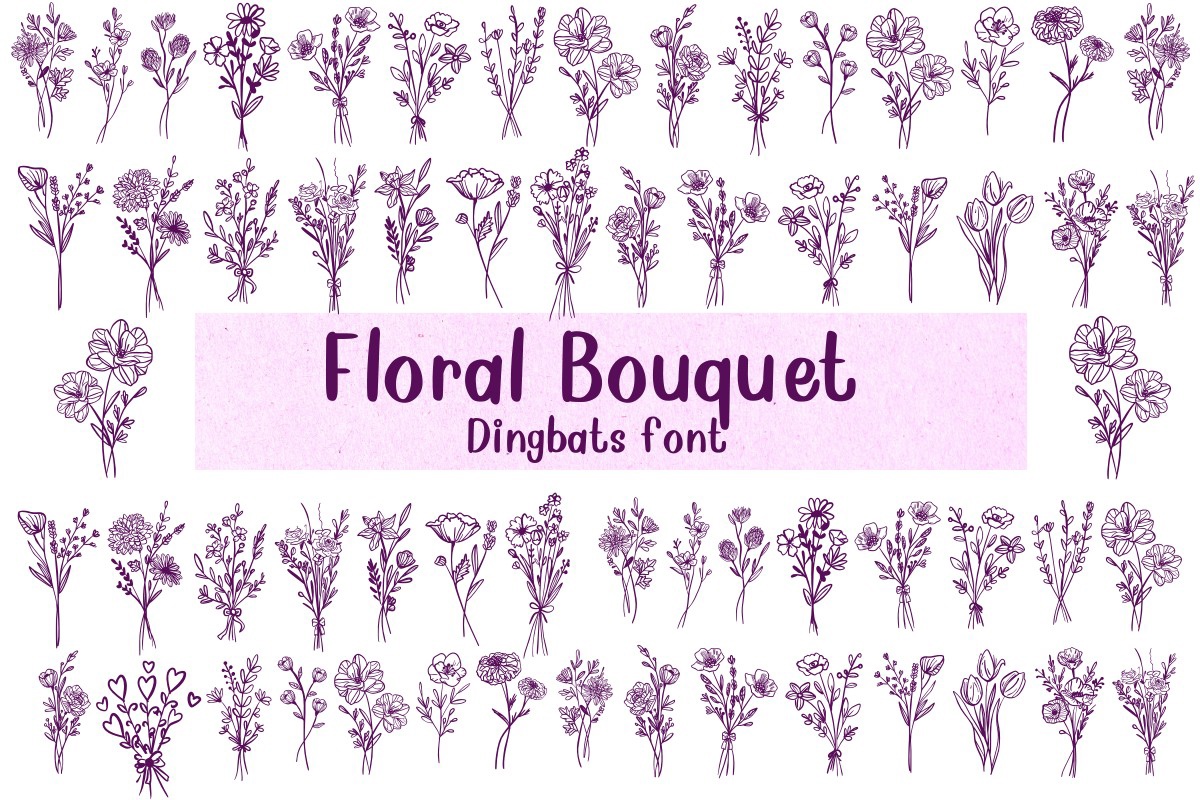 Font Floral Bouquet
