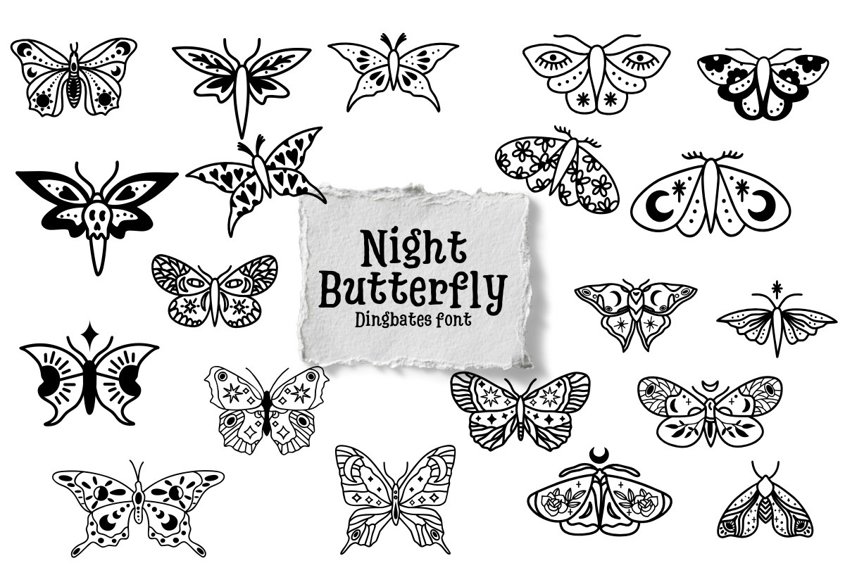 Font Night Butterfly