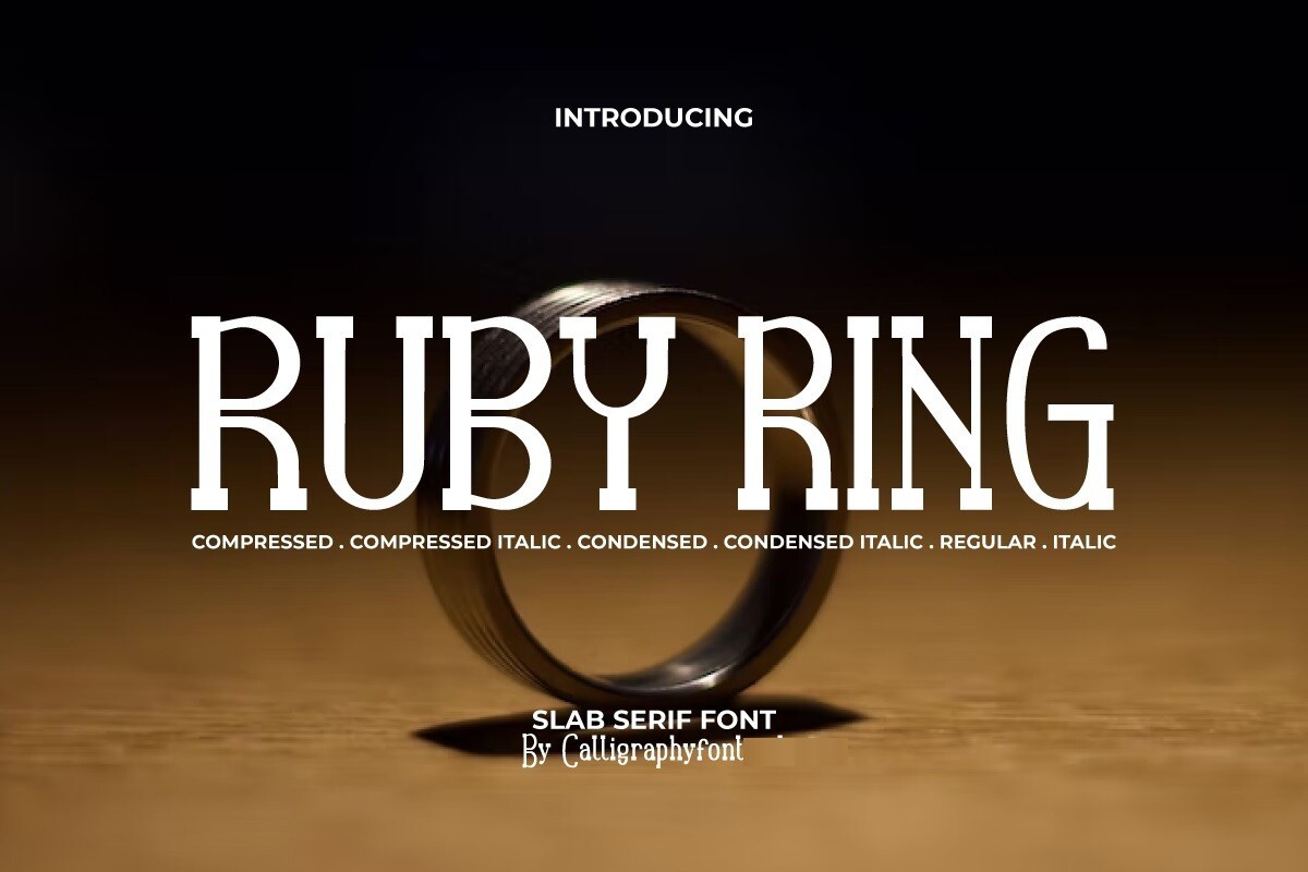 Font Ruby Ring