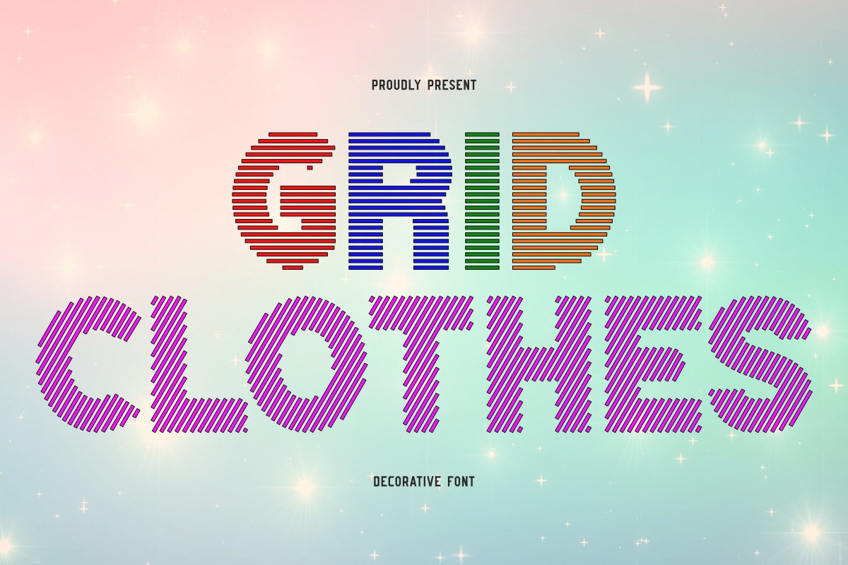 Font Grid Clothes
