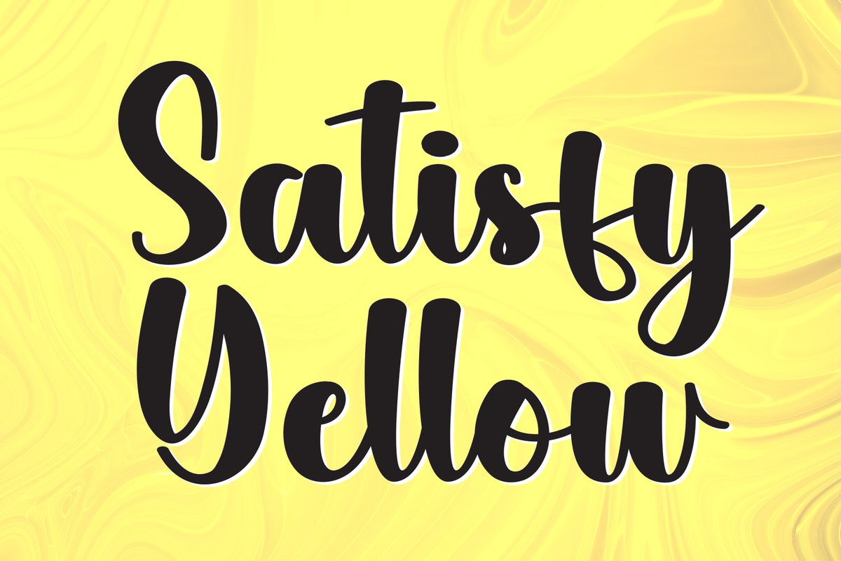 Font Yellow Satisfy