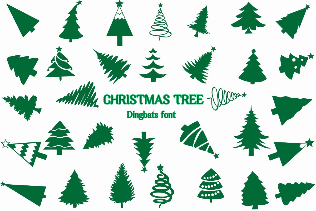 Font Christmas Tree