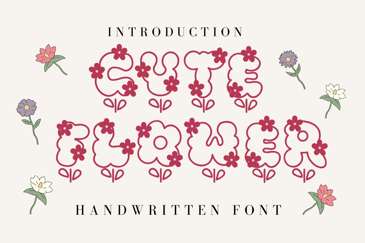 Font Cute Flower
