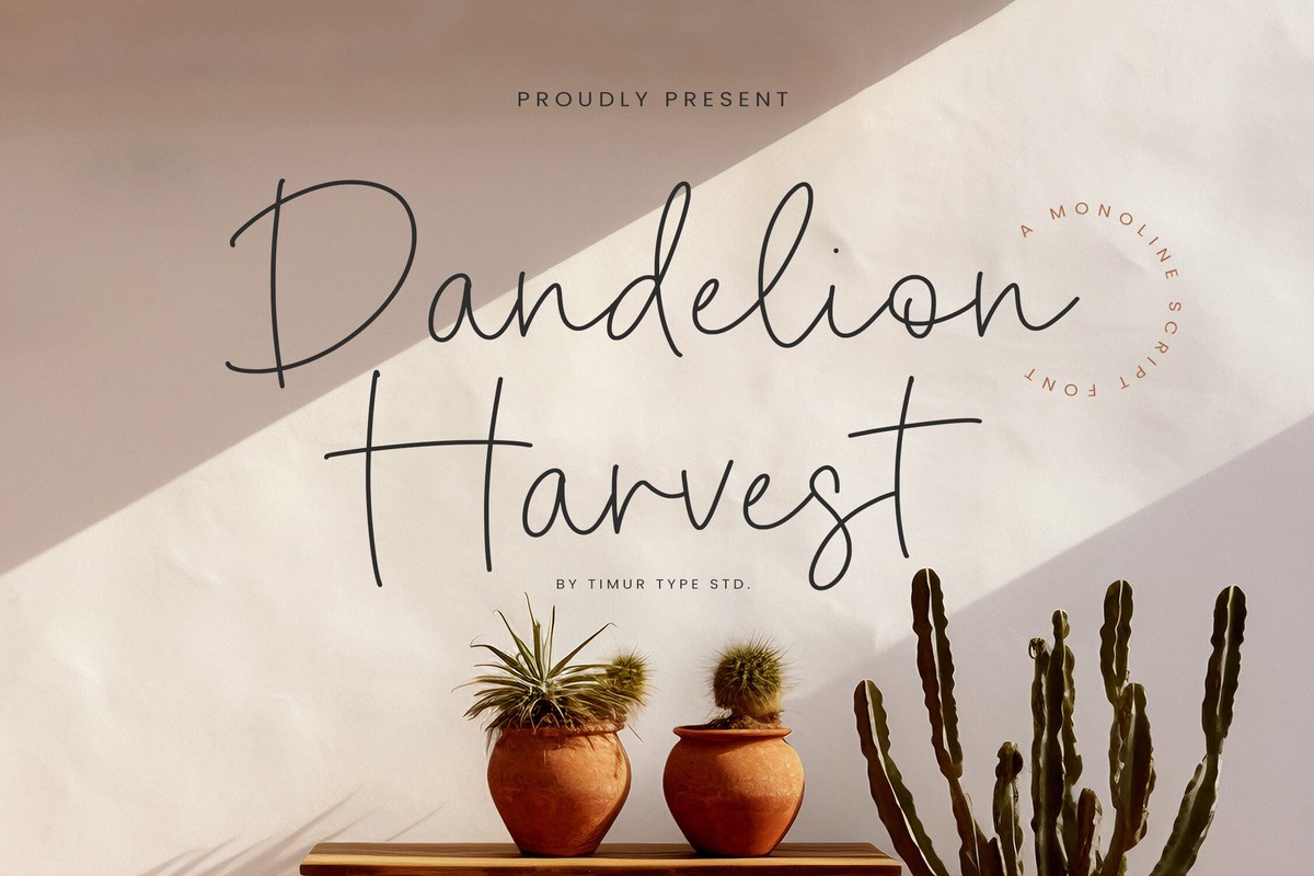 Font Dandelion Harvest
