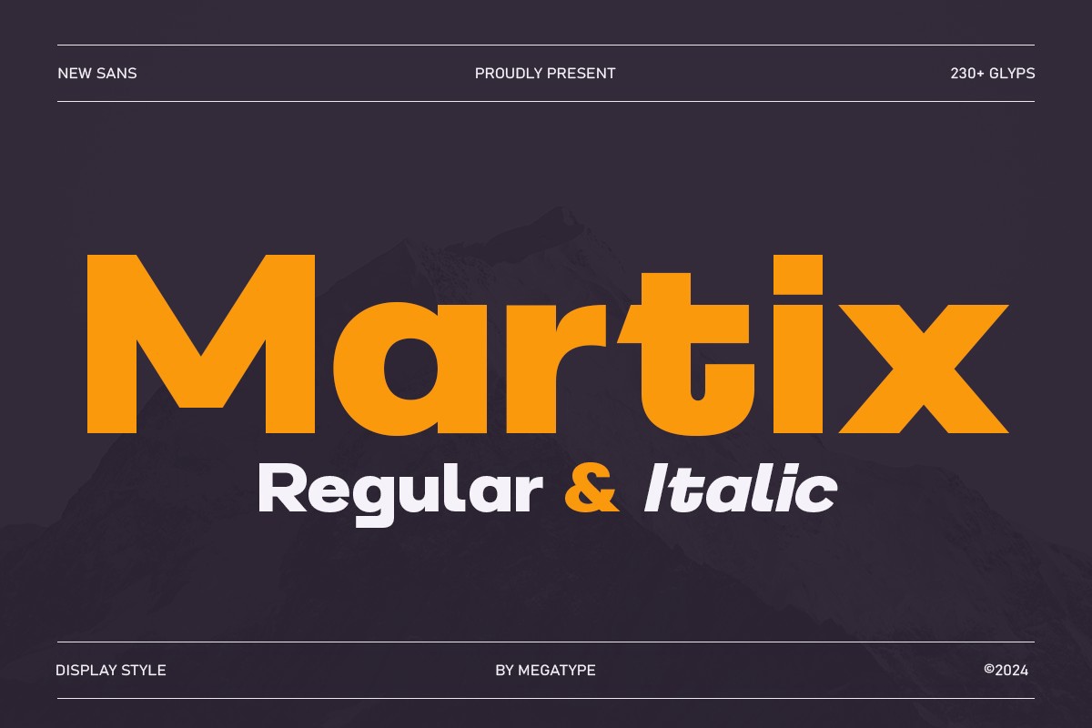 Font Martix Sans Serif