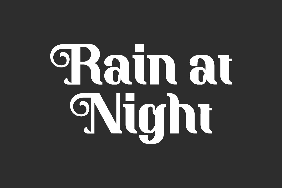 Font Rain at Night