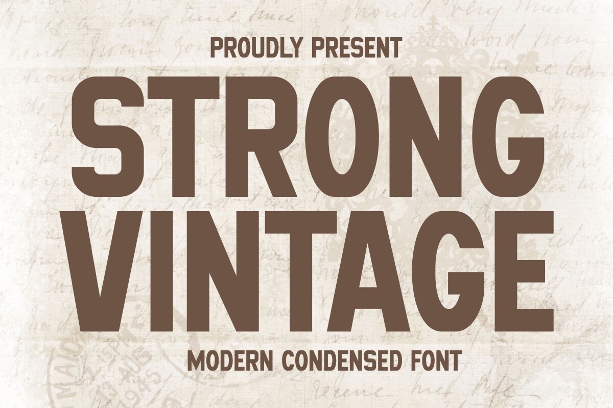 Font Strong Vintage