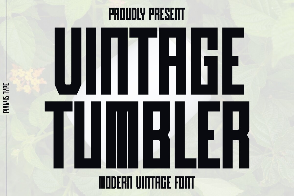 Font Vintage Tumbler