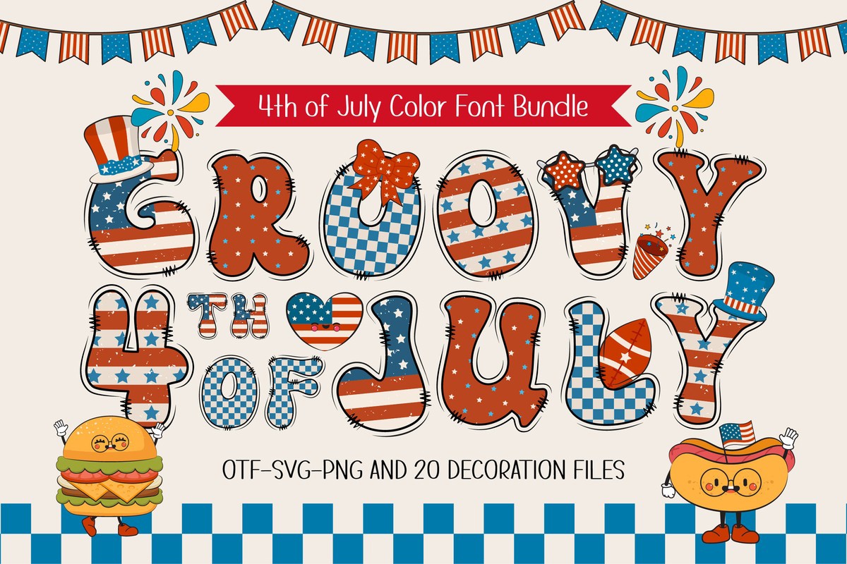 Font Groovy 4th of July