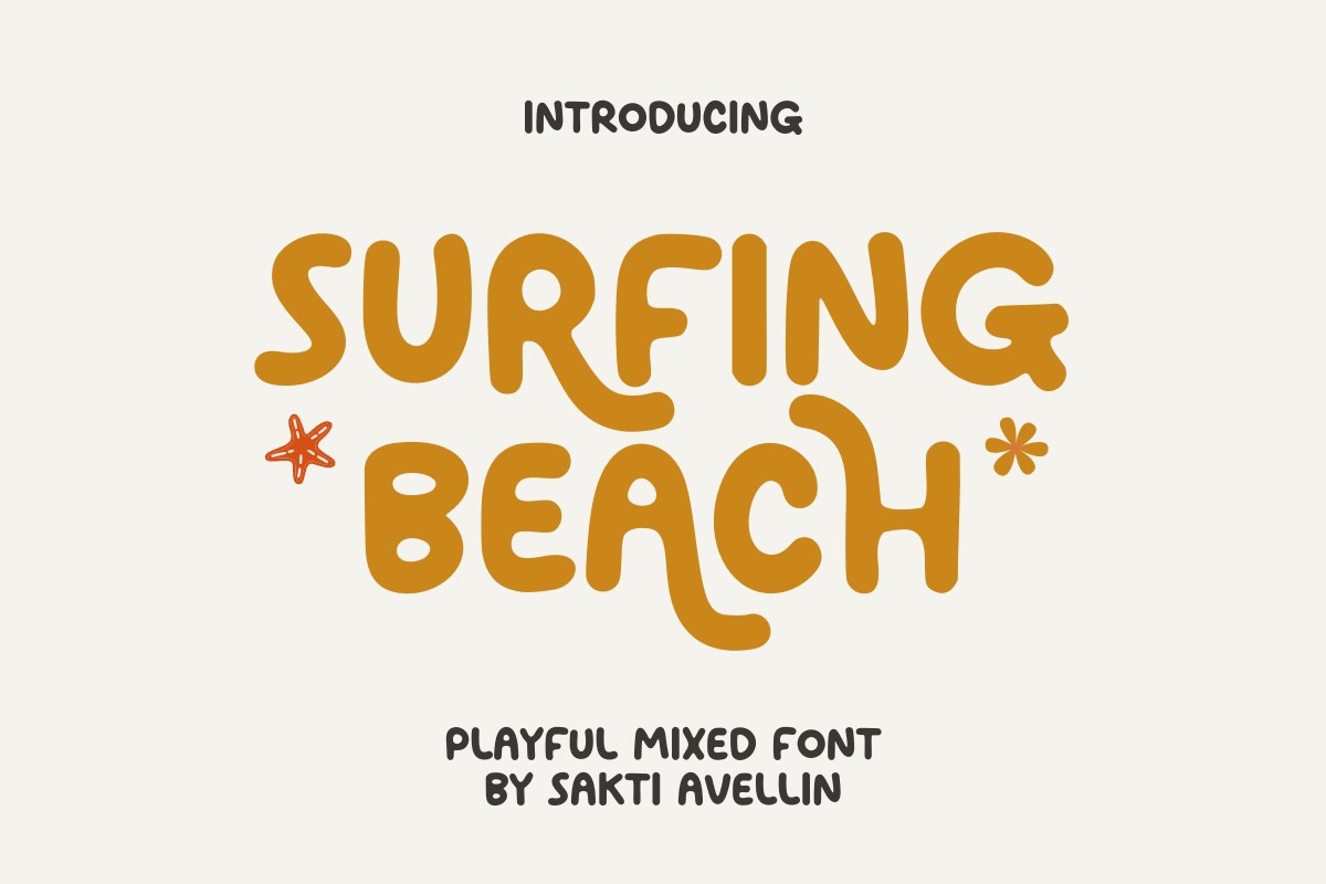 Font Surfing Beach