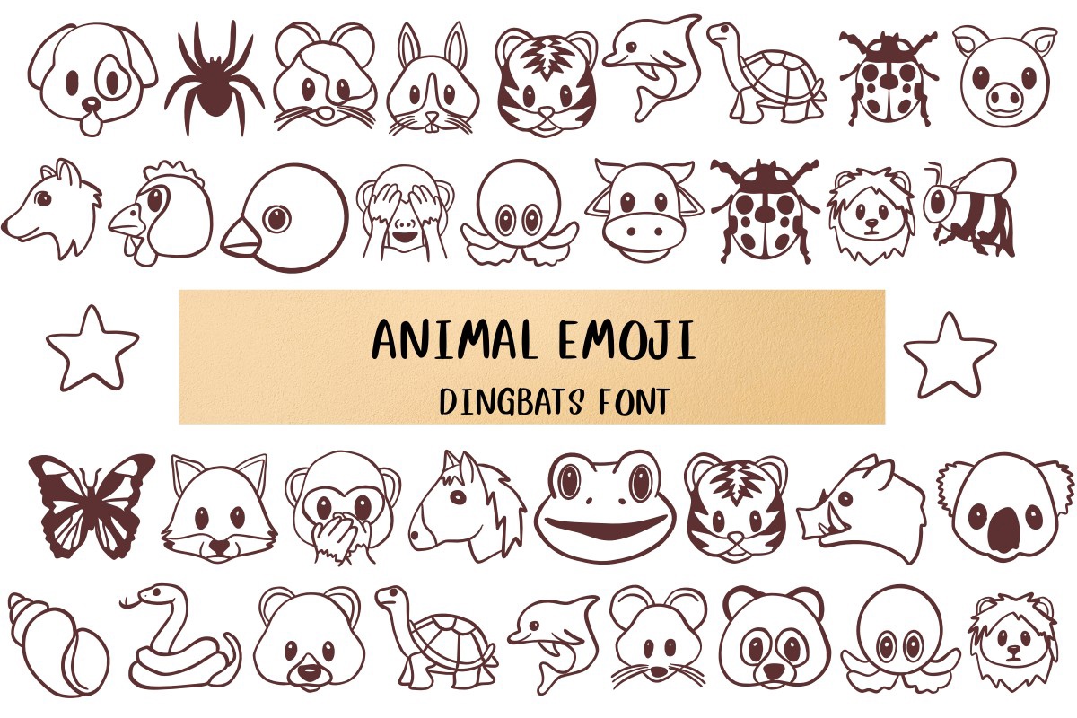 Font Animal Emoji