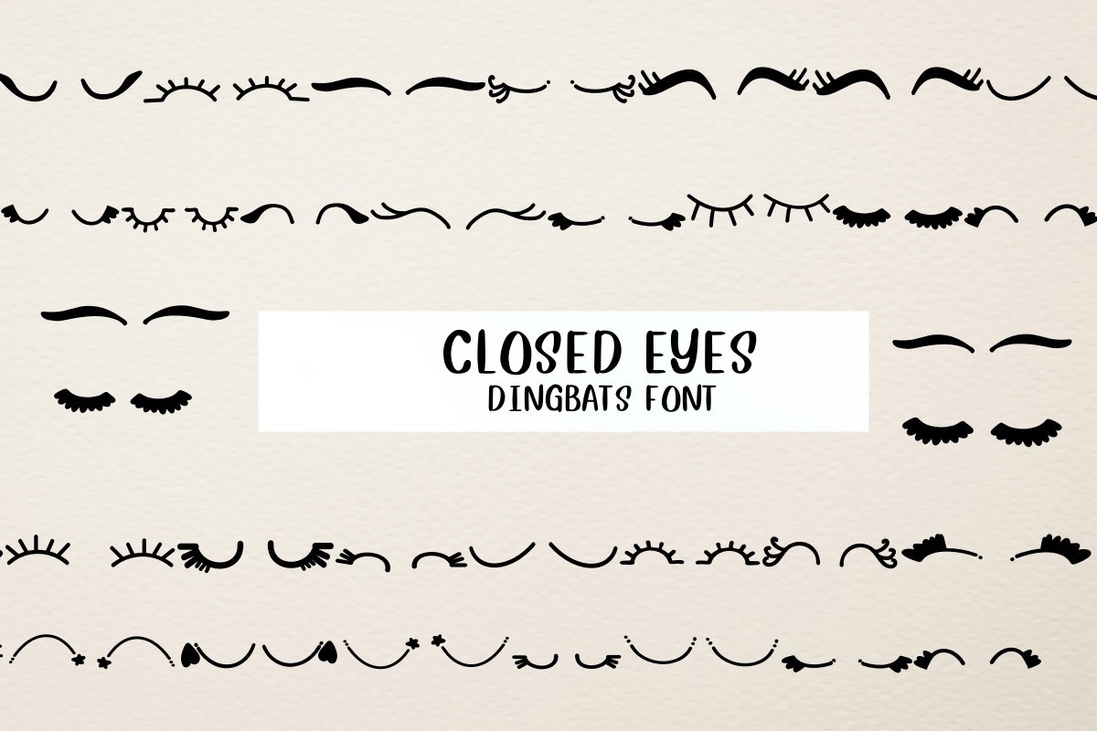 Font Closed Eyes