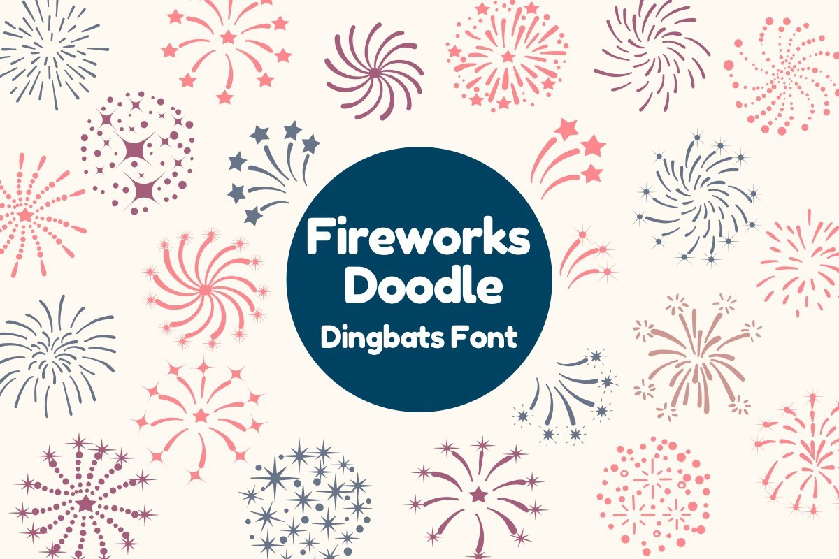 Font Fireworks Doodle