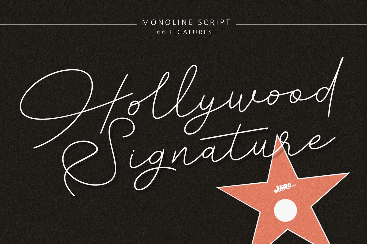 Font Hollywood Signature