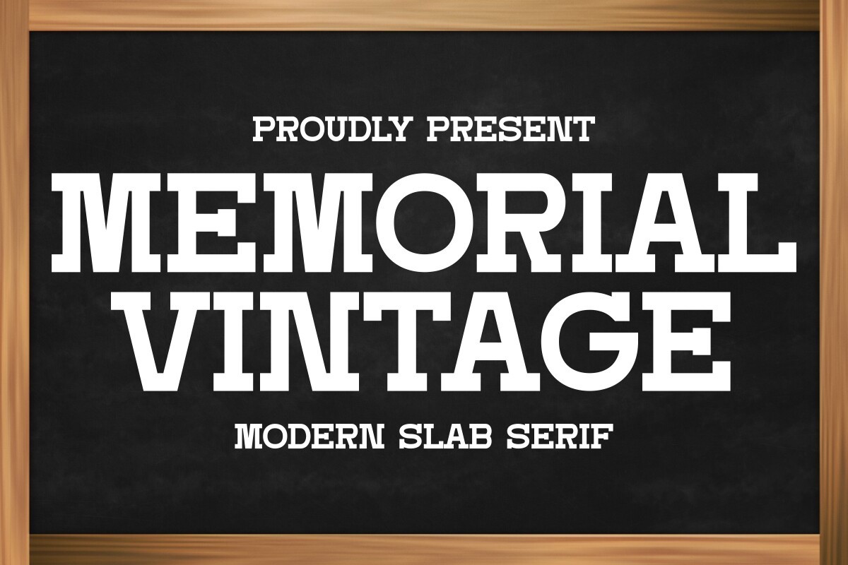 Font Memorial Vintage
