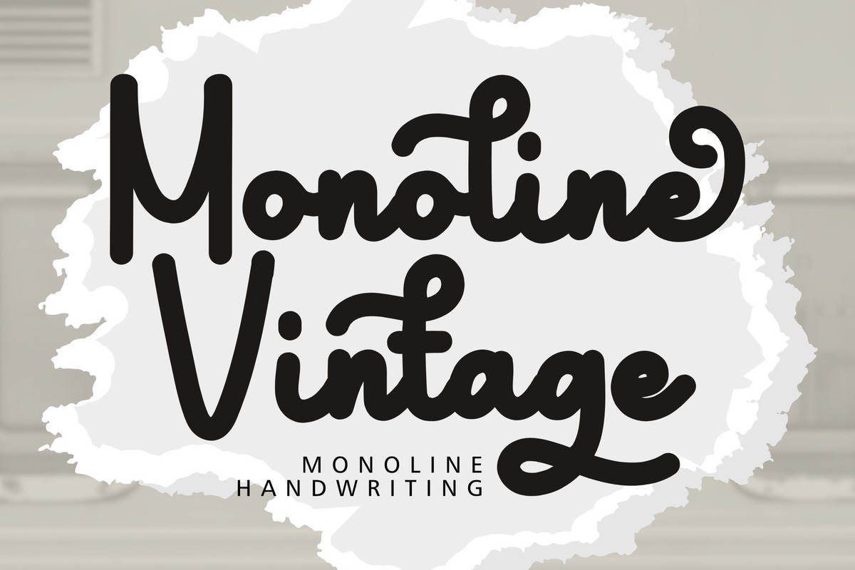 Font Monoline Vintage