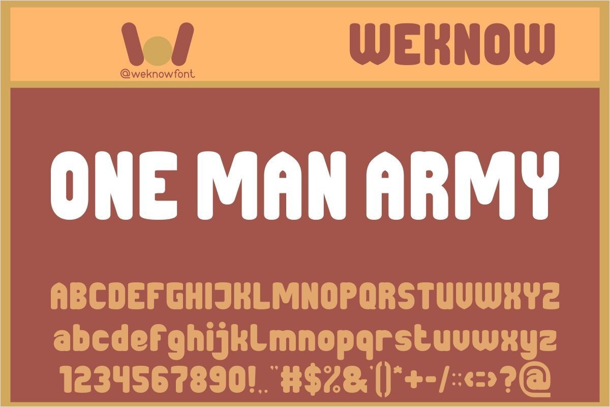 Font One Man Army