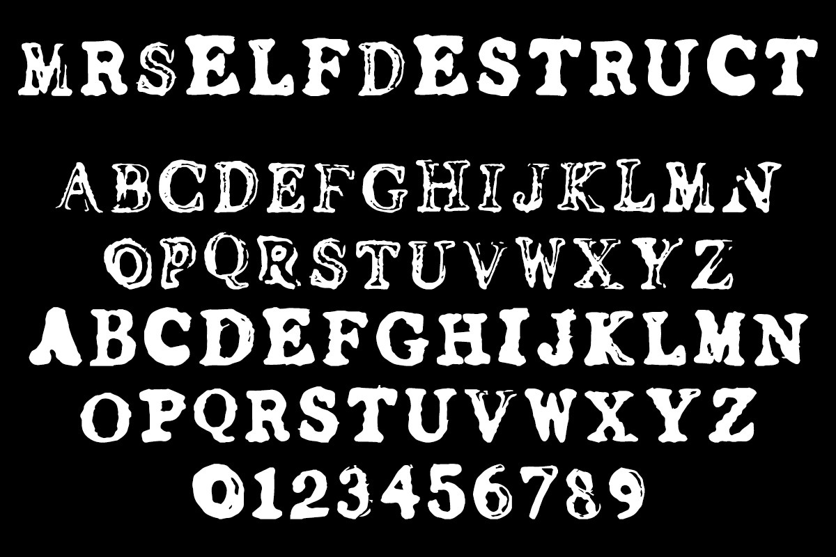 Font Mr Self Destruct