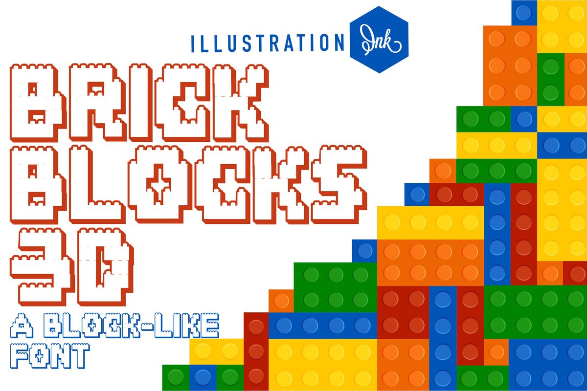 Font ZP Brick Blocks 3D