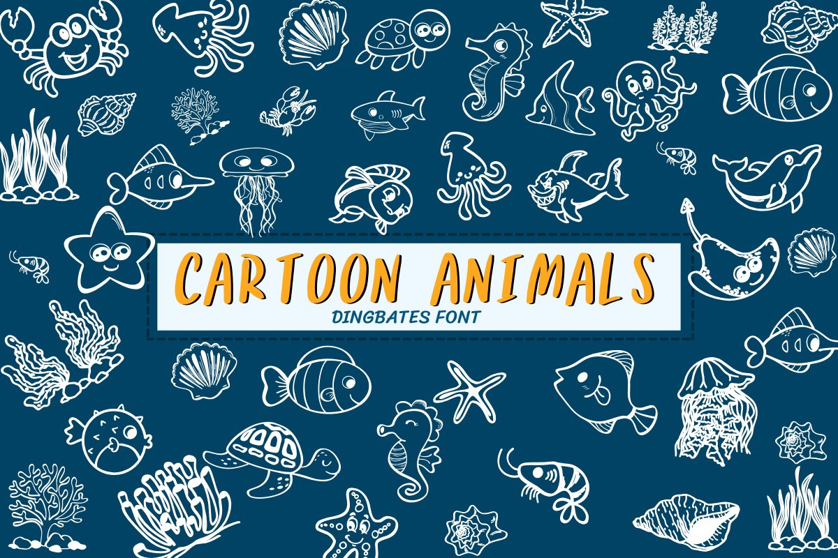 Font Cartoon Animals