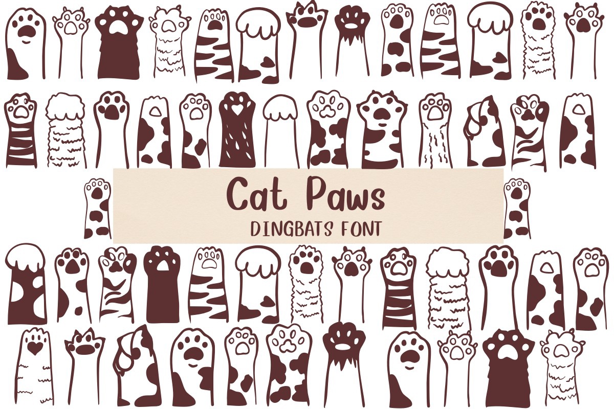 Font Cat Paws
