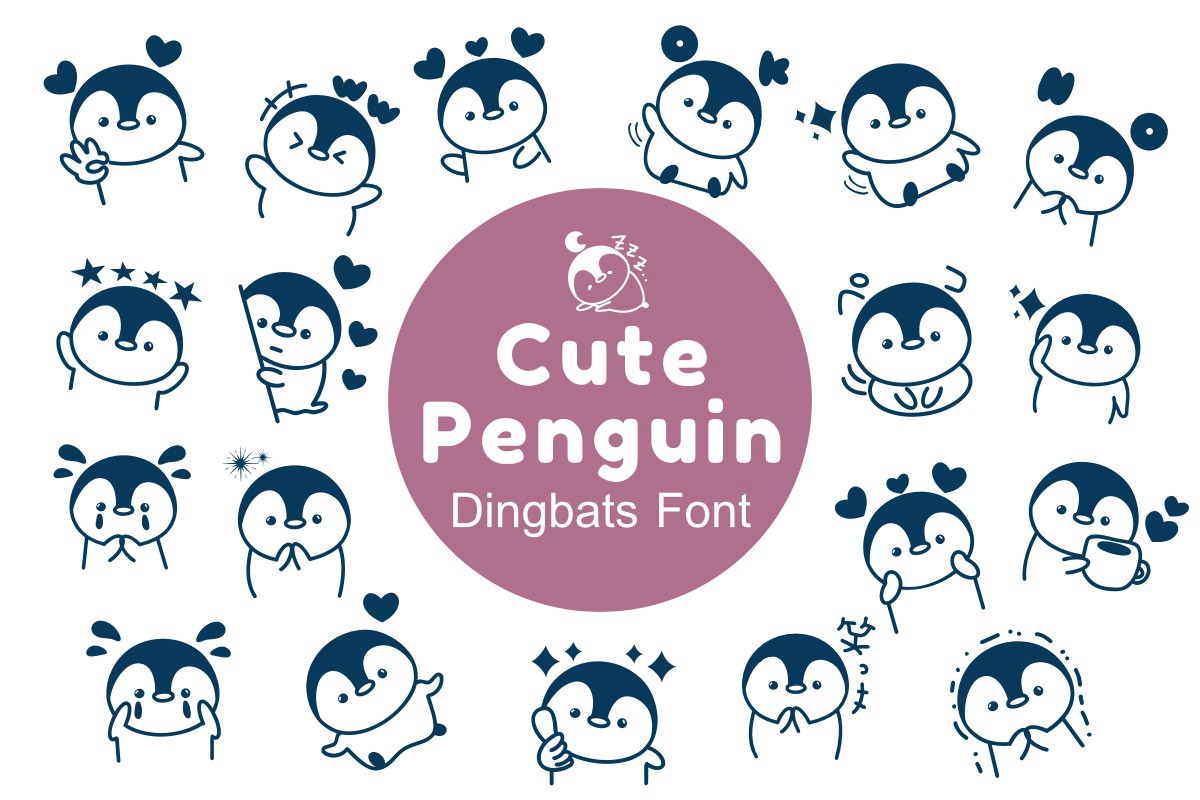Font Cute Penguin