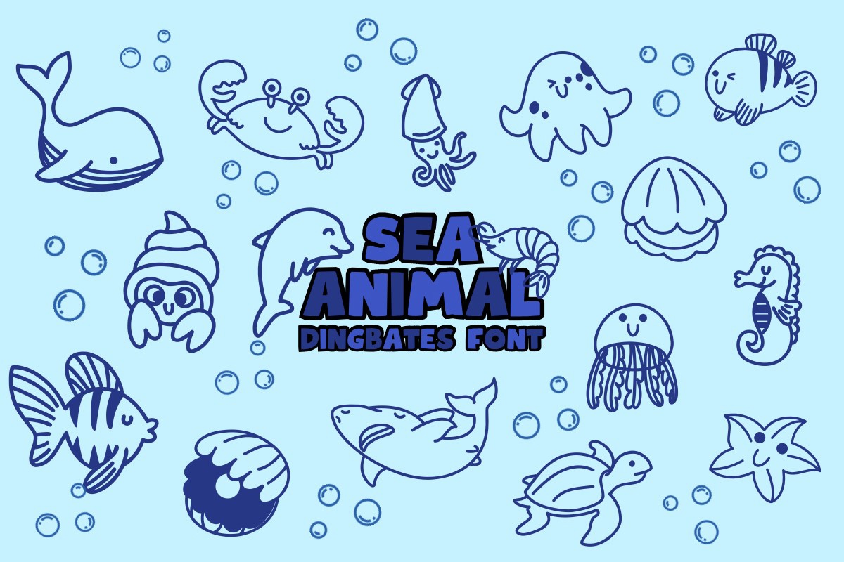 Font Sea Animal