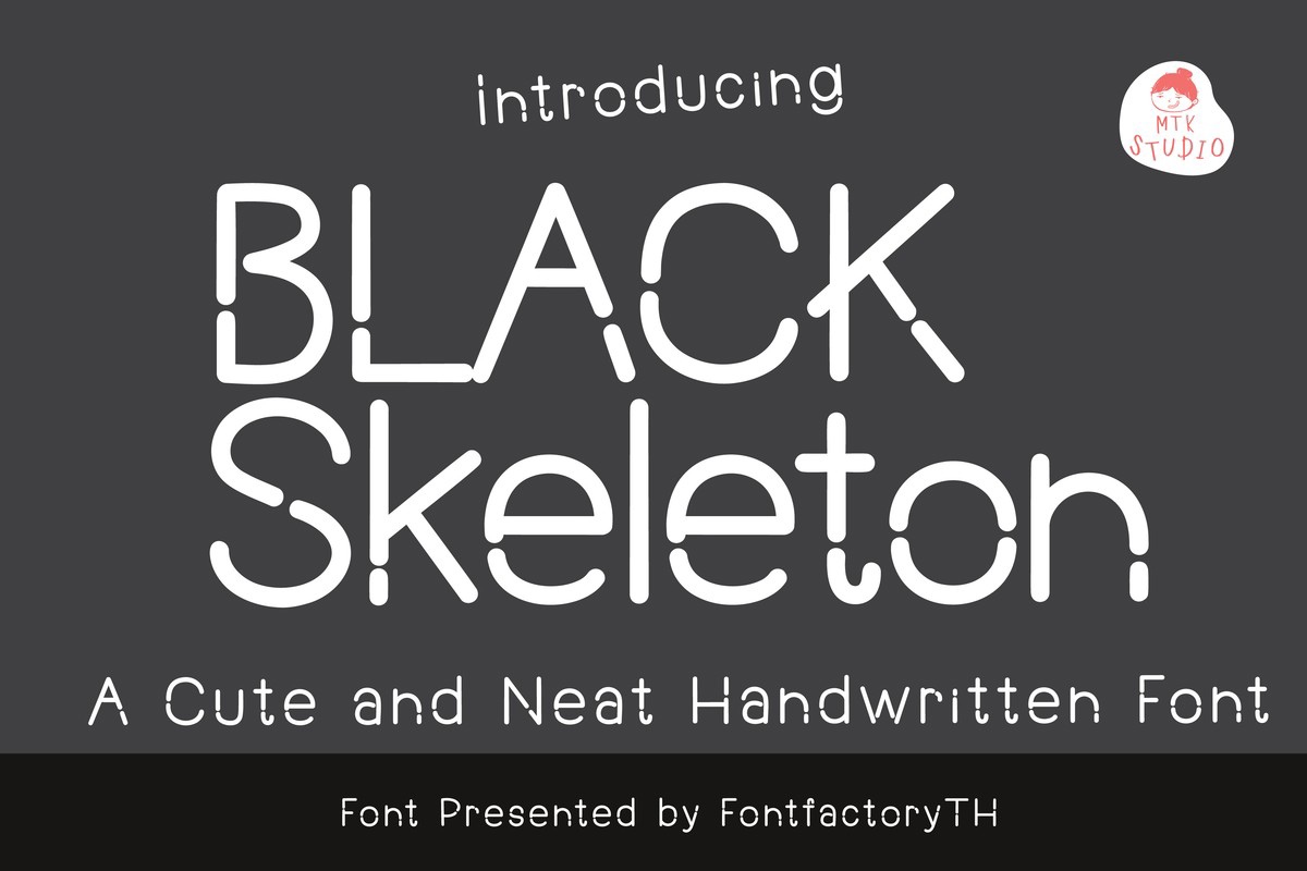 Font BlackSKeleton