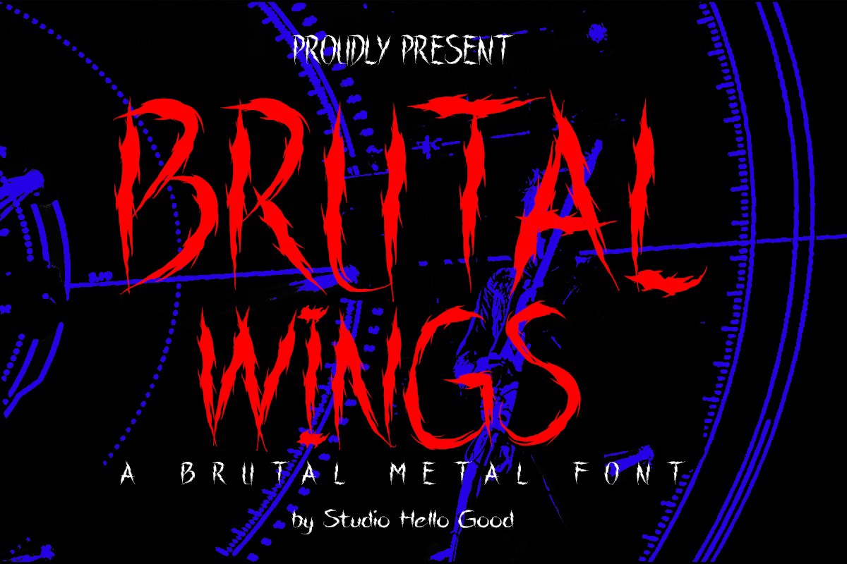 Font Brutal Wings