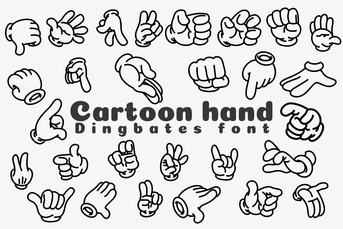 Font Cartoon Hand