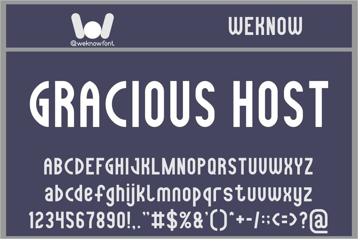 Font Gracious Host
