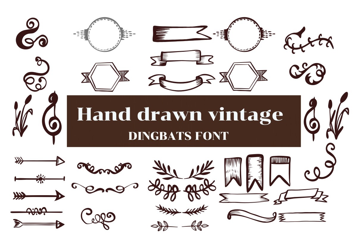 Font Hand Drawn Vintage