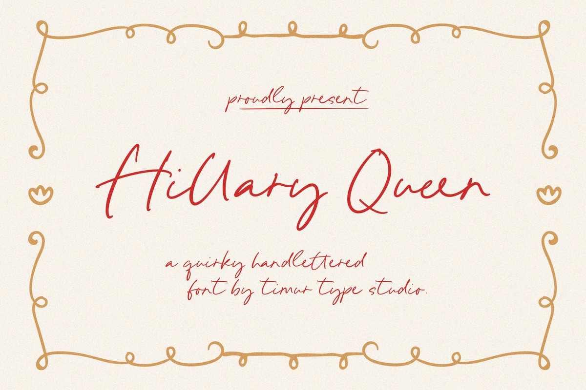 Font Hillary Queen 